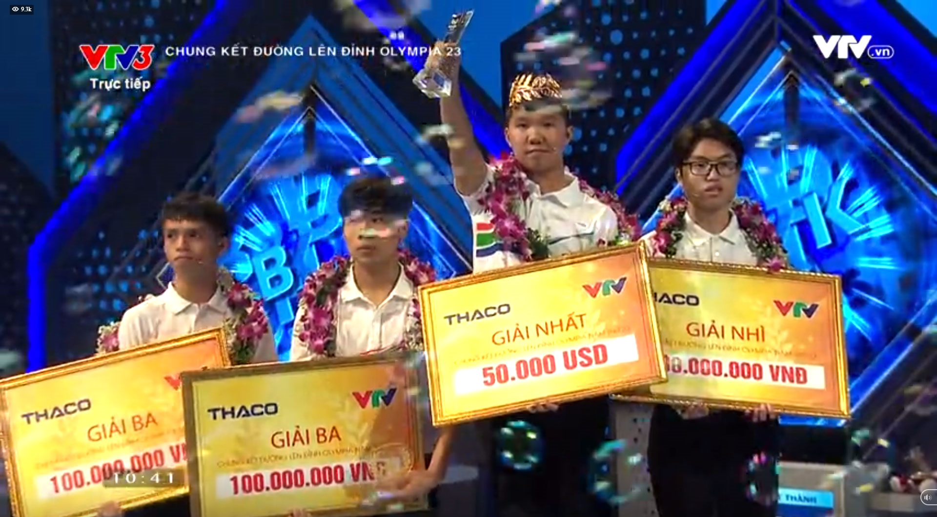 Thí sinh Lê Xuân Mạnh giành vòng nguyệt quế 